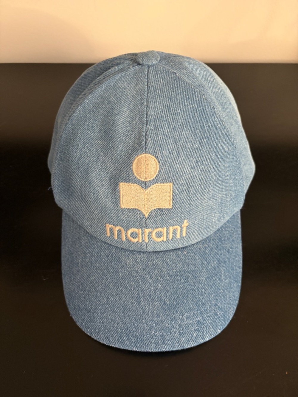 Isabel Marant Tyron Denim Hat in Light Blue, size 57